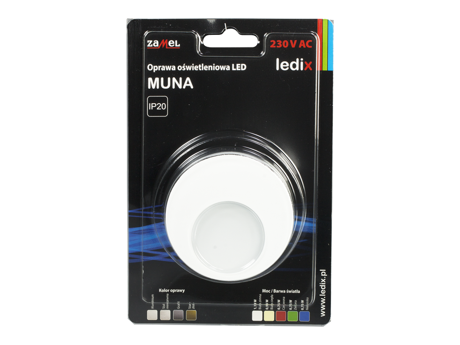 Svítidlo LED pod omítku LEDIX MUNA 230V AC, bílá, teplá bílá, IP20