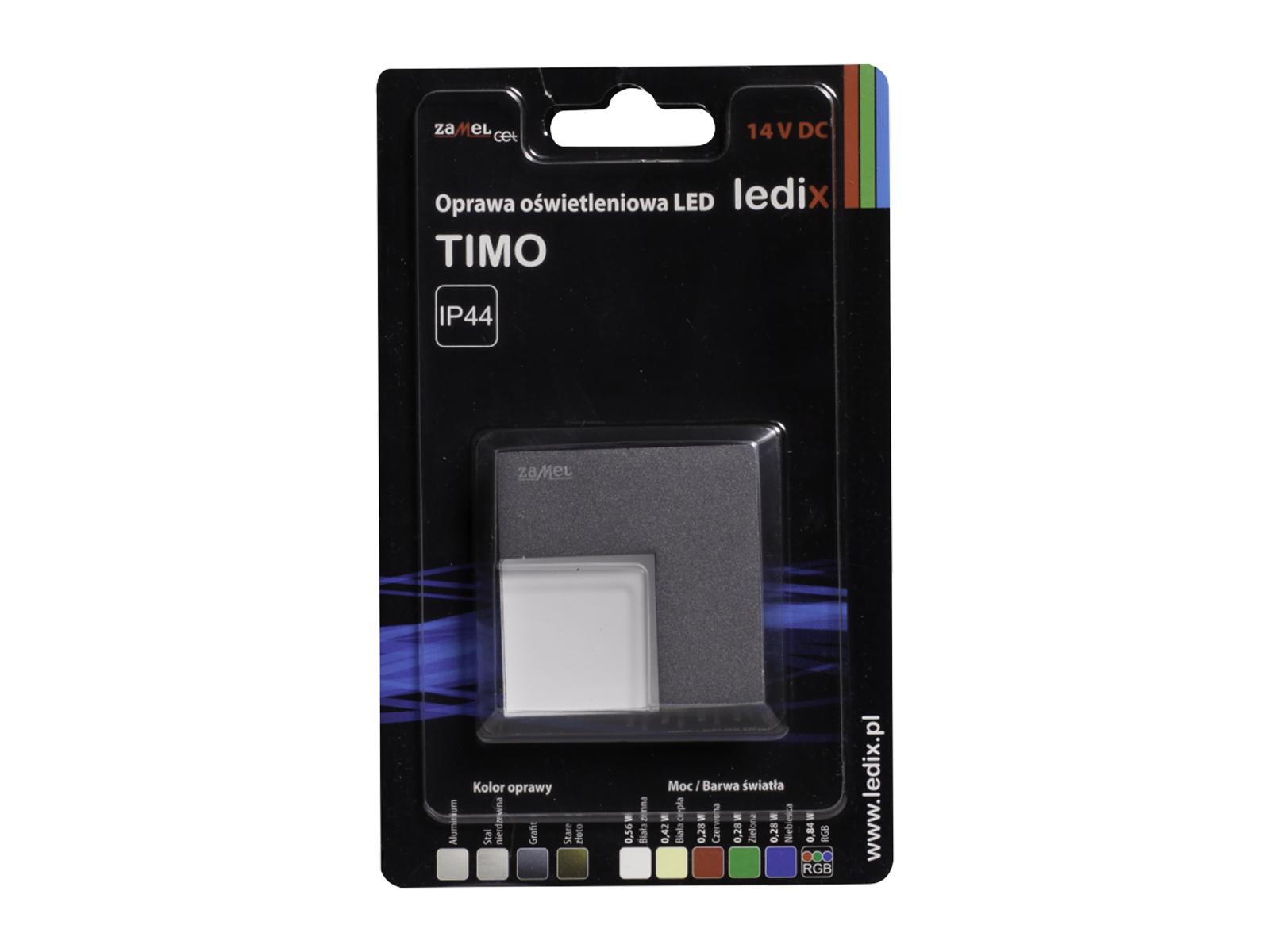 Svítidlo LED na omítku bez rámečku LEDIX TIMO 14V DC, grafit, neutrální bílá, IP44