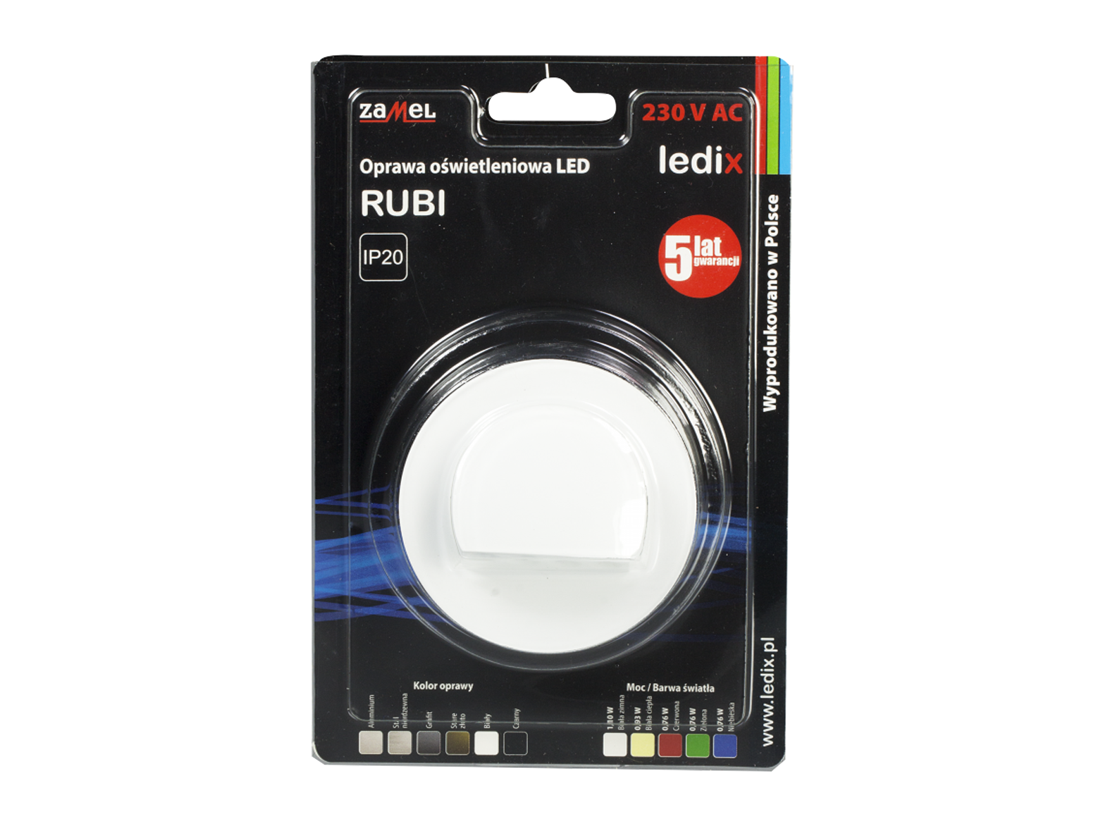 Svítidlo LED pod omítku LEDIX RUBI 230V AC, bílé, teplá bílá, IP20