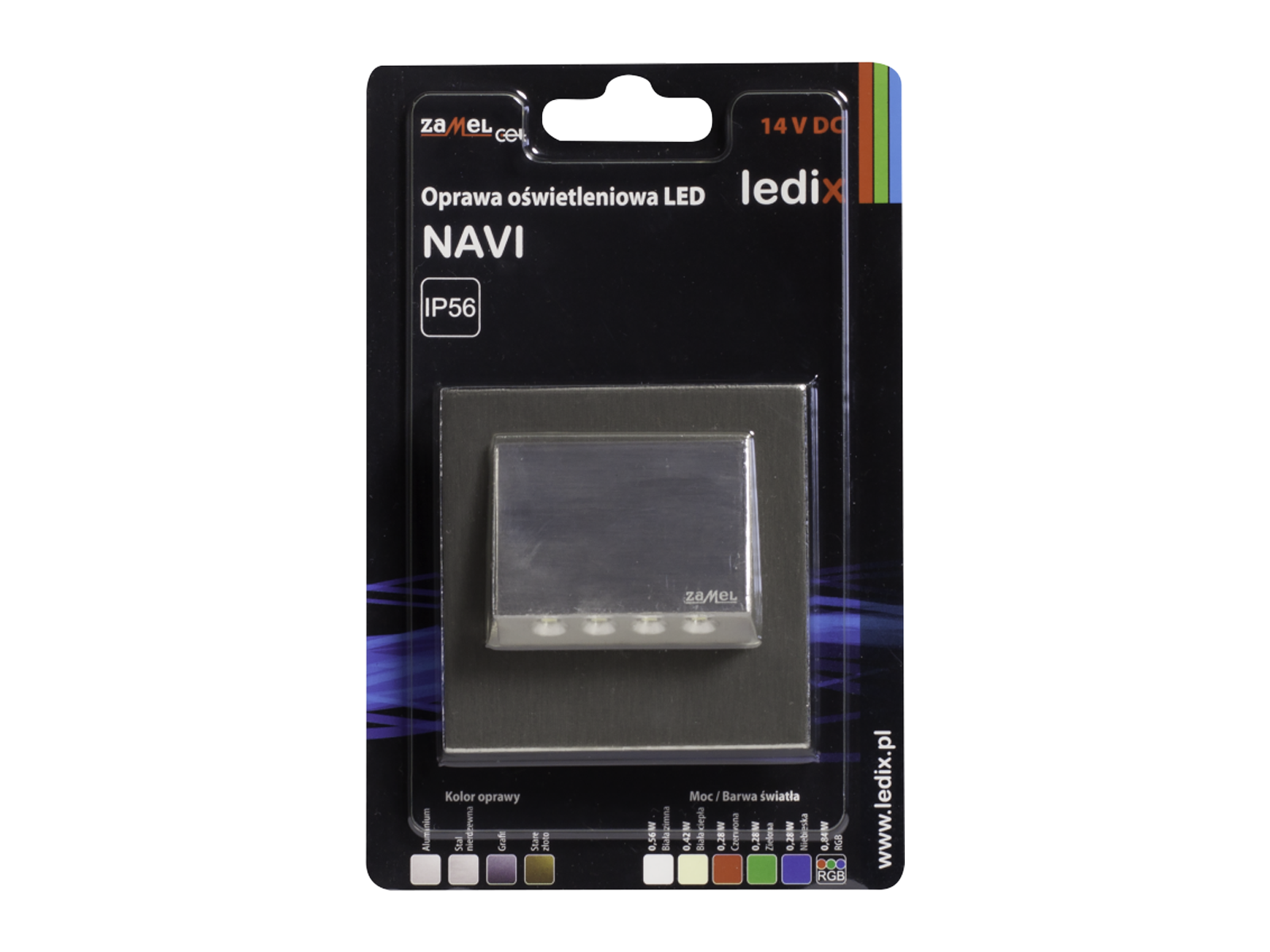 Svítidlo LED do KU krabice pod omítku LEDIX NAVI 14V DC, nerezová ocel, neutrální bílá, IP56