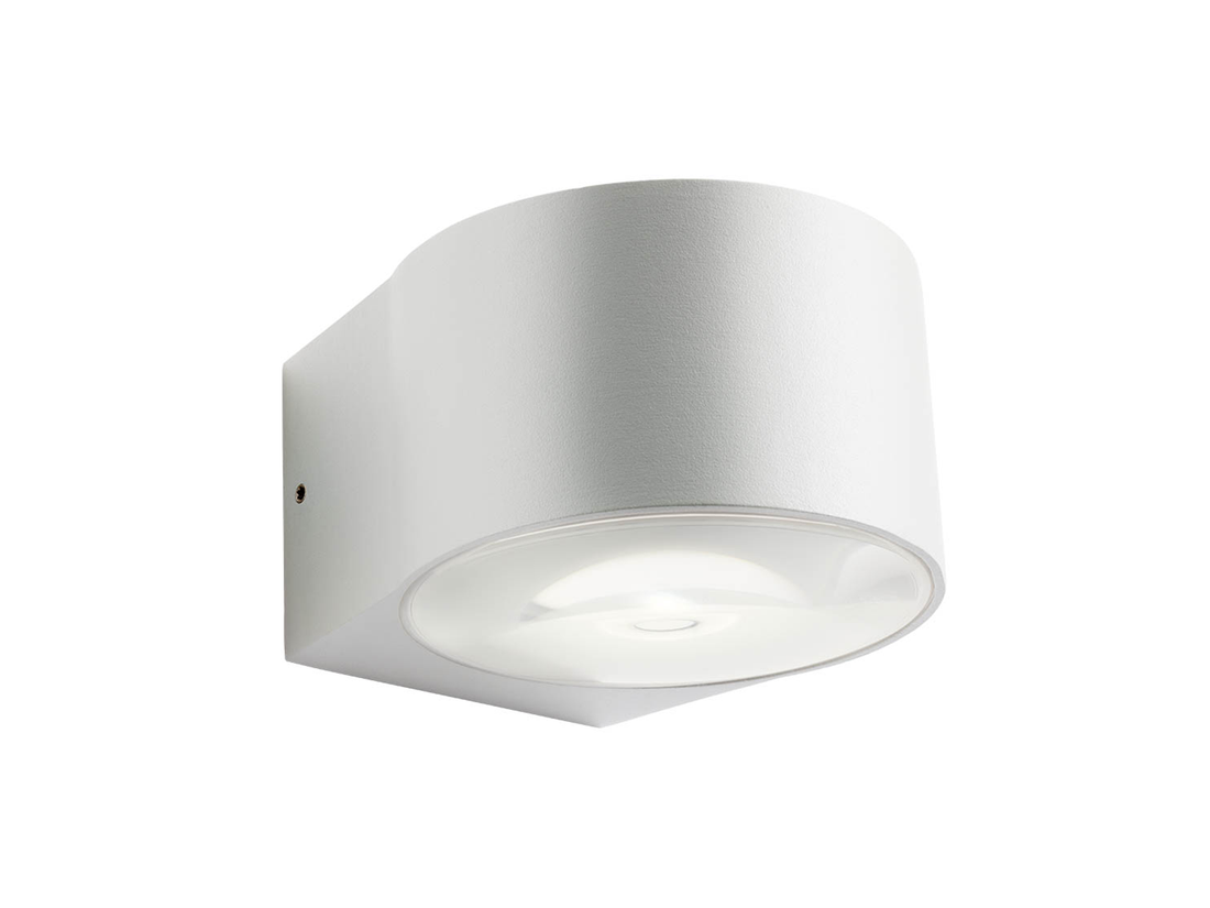 Nástěnné LED svítidlo Log matně bílé, 2x6W, 3000K, ø10,7cm