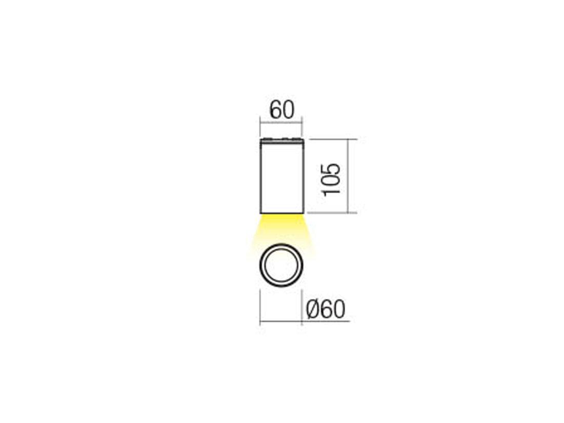 Stropní LED svítidlo Ram tmavě hnědé, 3W, 3000K, 10,5cm