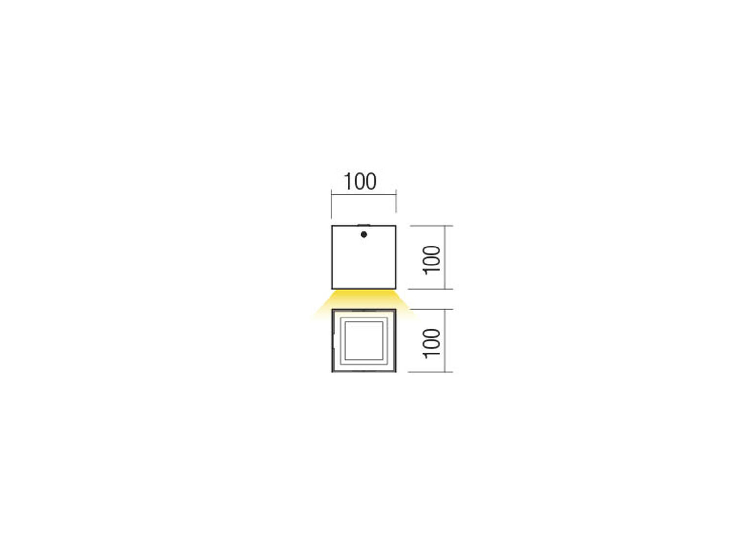 Stropní LED svítidlo Hub matně bílé, 9W, 3000K, 10cm