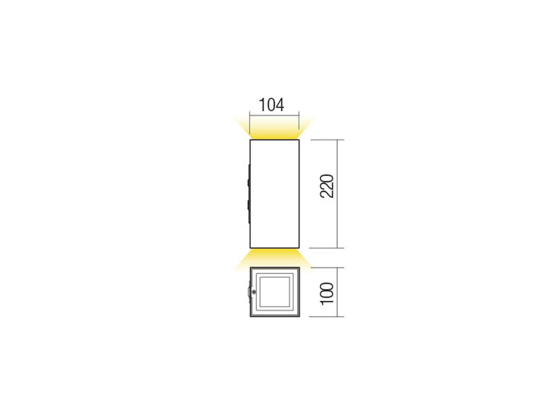 Nástěnné LED svítidlo Hub matně bílé, 18W, 3000K, 22cm