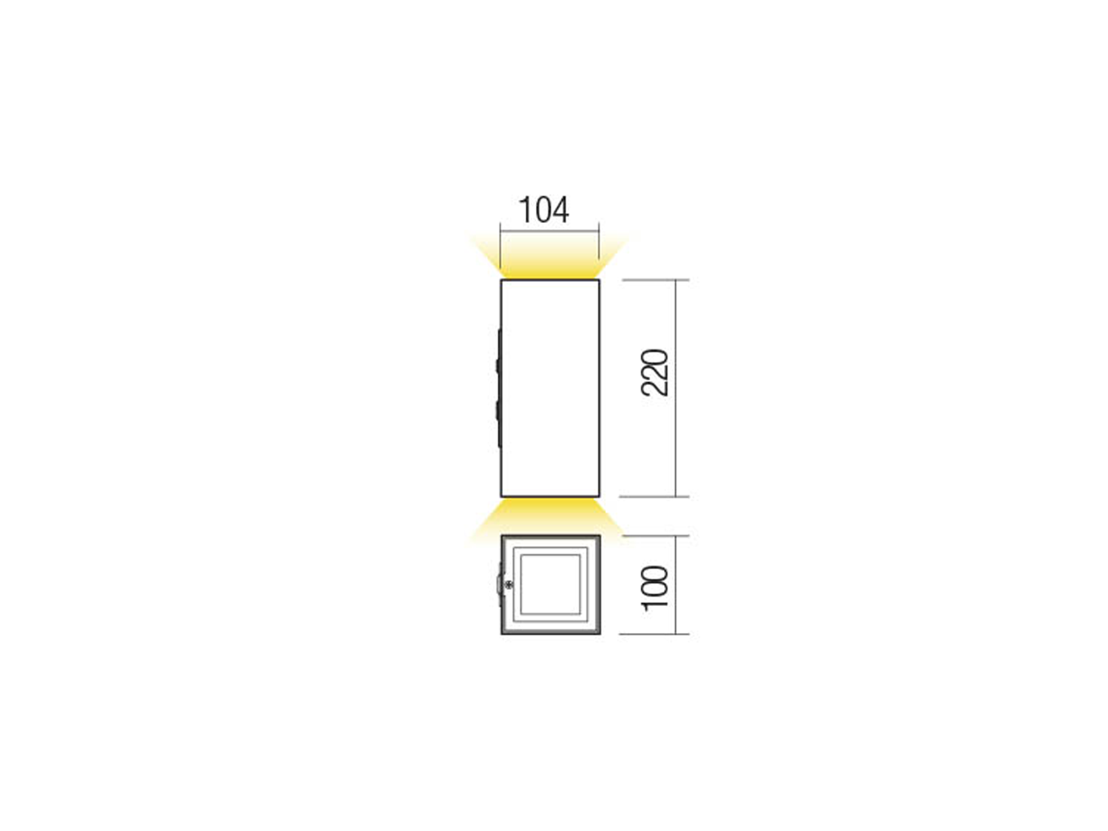 Nástěnné LED svítidlo Hub tmavě hnědé, 18W, 3000K, 22cm