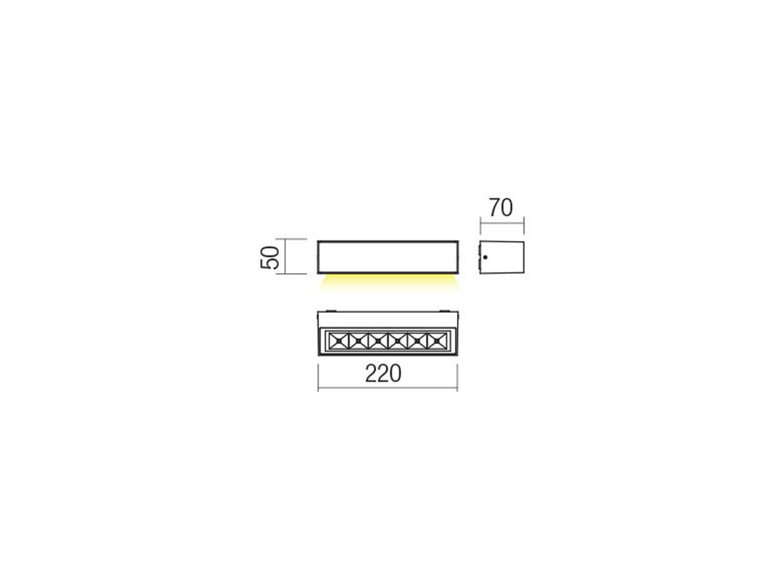 Nástěnné LED svítidlo Aroos pískově bílé, 6,5W, 3000K, 22cm