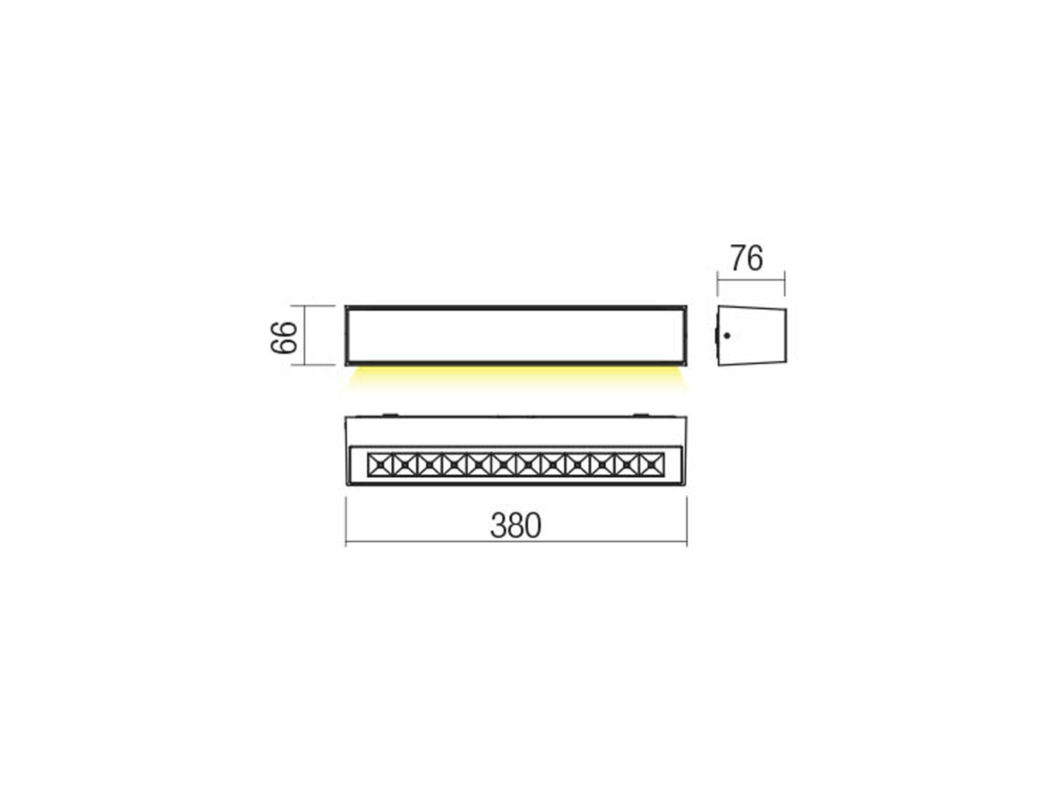 Nástěnné LED svítidlo Aroos pískově bílé, 14W, 3000K, 38cm