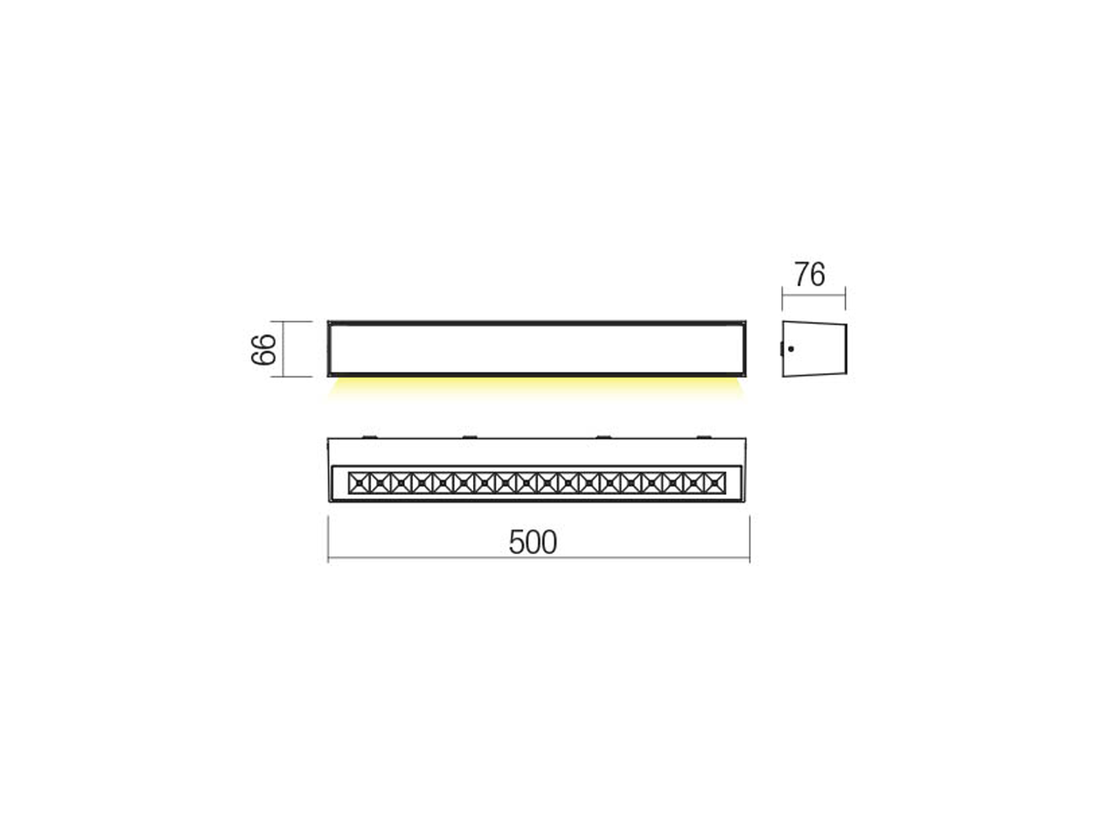 Nástěnné LED svítidlo Aroos pískově bílé, 16W, 3000K, 50cm