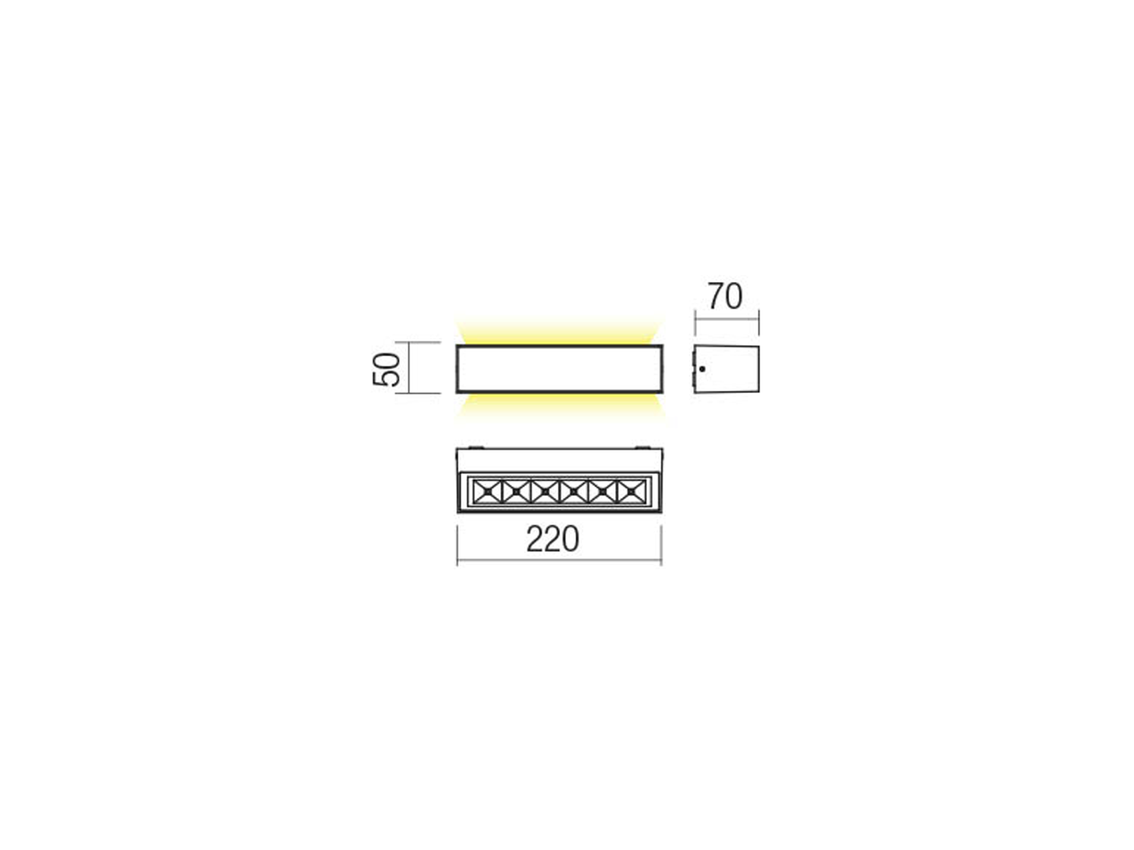 Nástěnné LED svítidlo Aroos pískově bílé, 12W, 3000K, 22cm