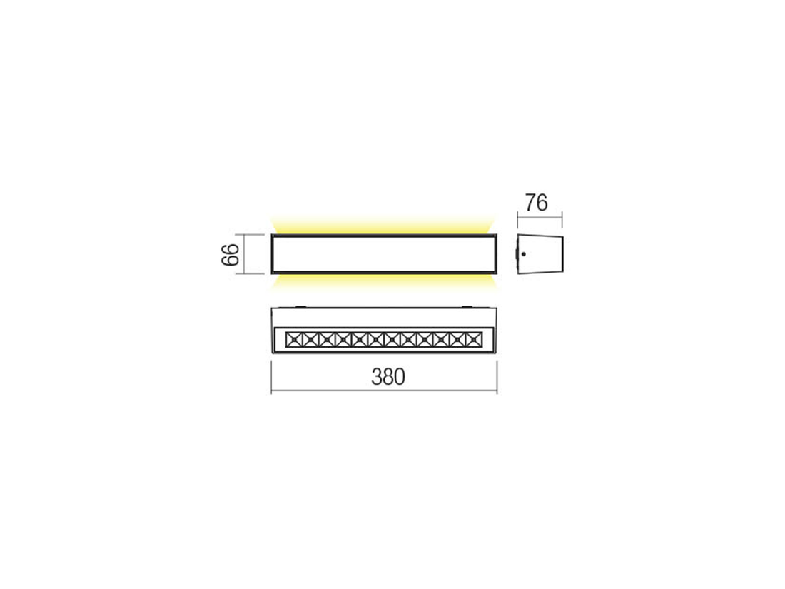 Nástěnné LED svítidlo Aroos pískově bílé, 21W, 3000K, 38cm