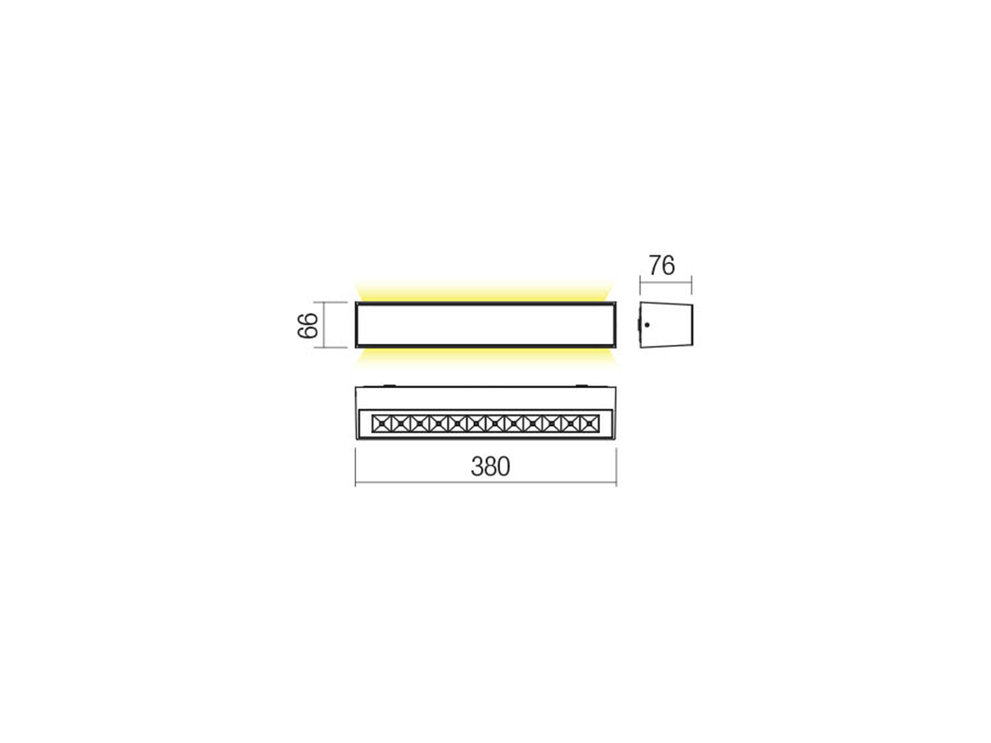 Nástěnné LED svítidlo Aroos tmavě šedé, 21W, 3000K, 38cm