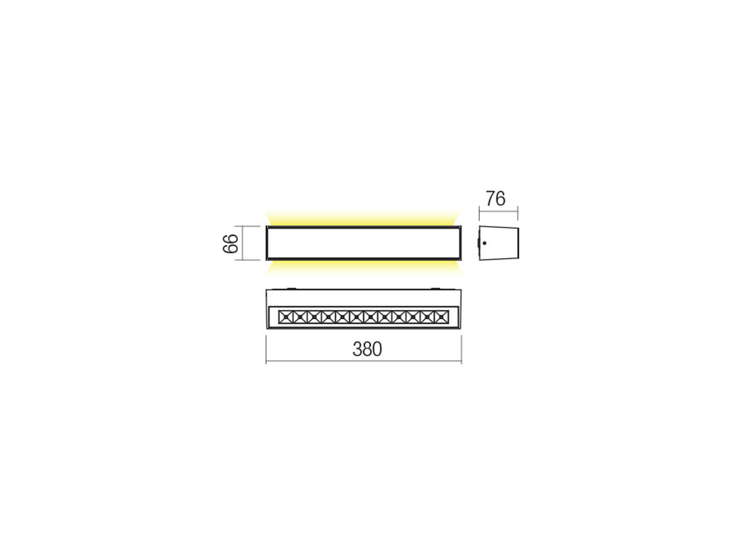 Nástěnné LED svítidlo Aroos corten, 21W, 3000K, 38cm