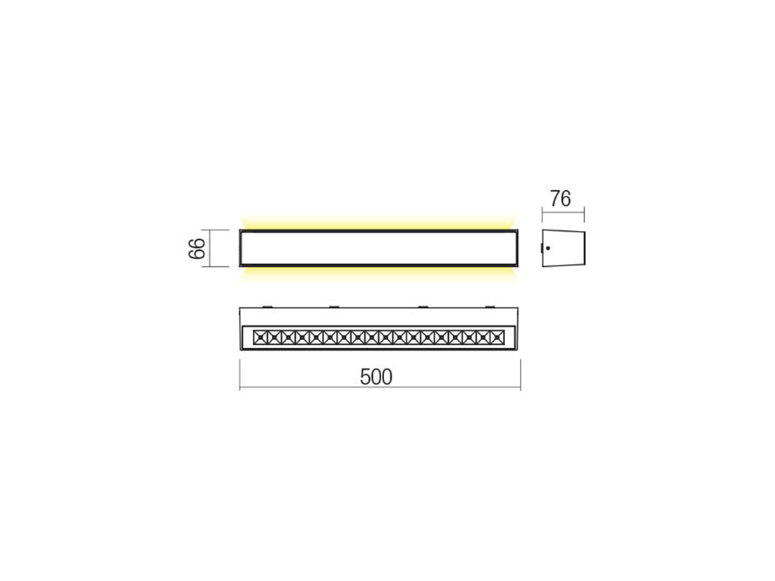 Nástěnné LED svítidlo Aroos pískově bílé, 30W, 3000K, 50cm