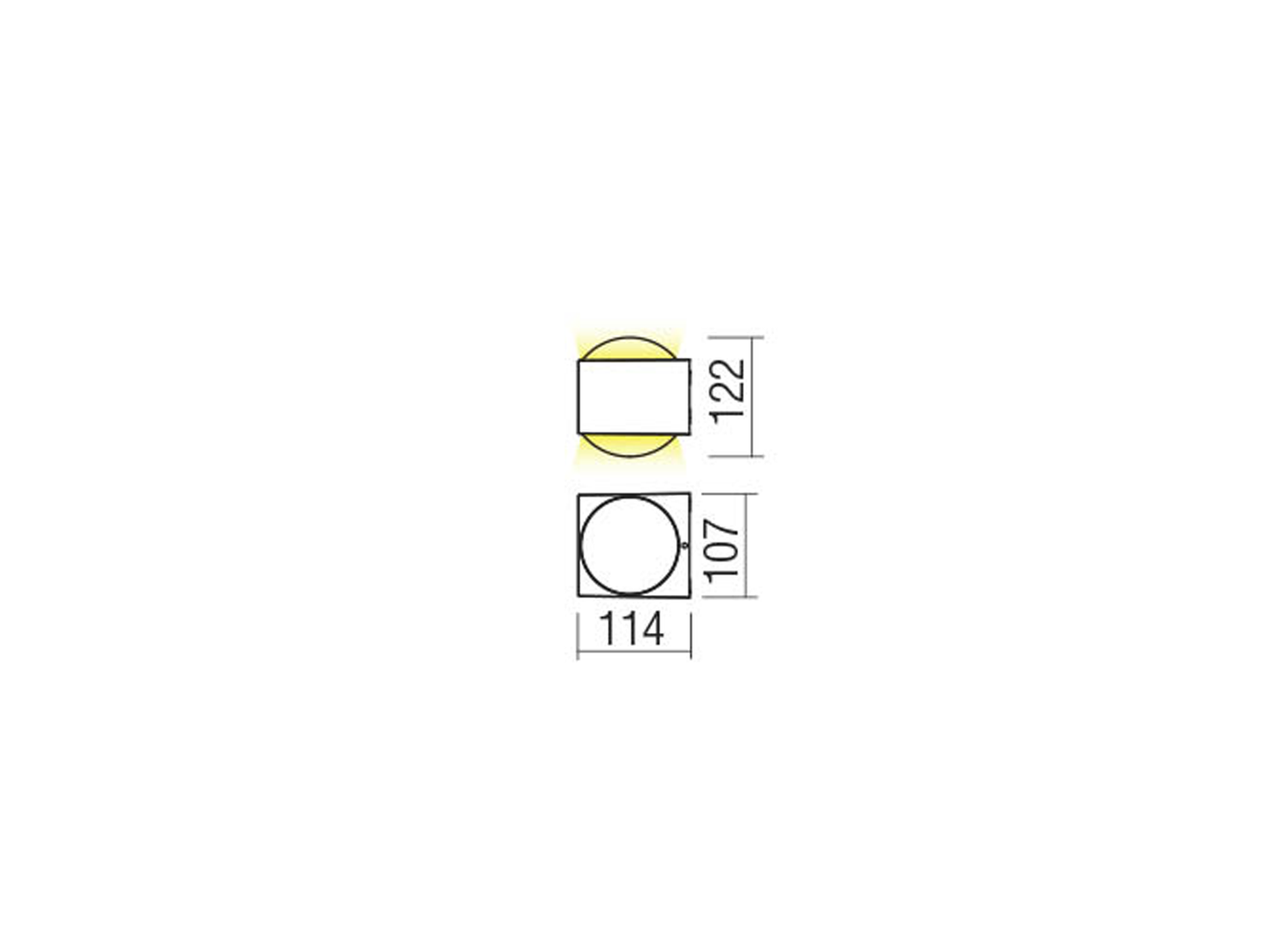 Nástěnné LED svítidlo Ari pískově bílé, 11W, 3000K, 12cm