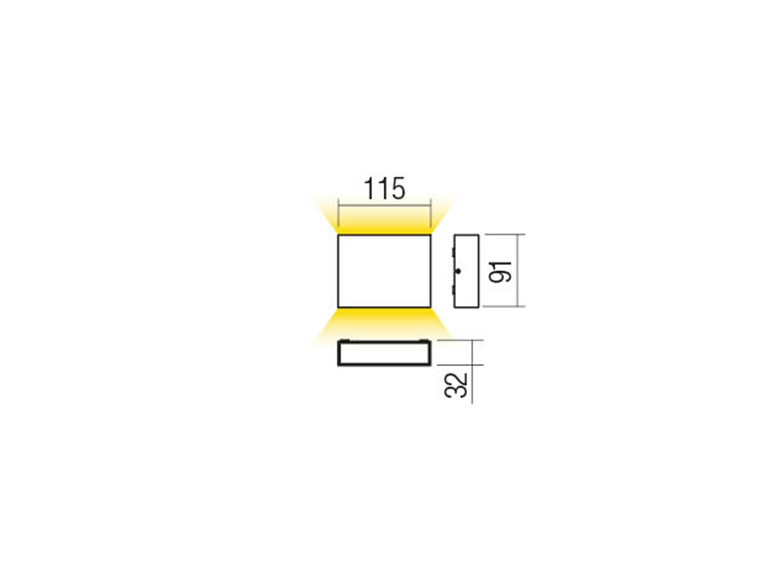 Nástěnné LED svítidlo Kamal matně bílé, 4,4W, 3000K, 11,5cm