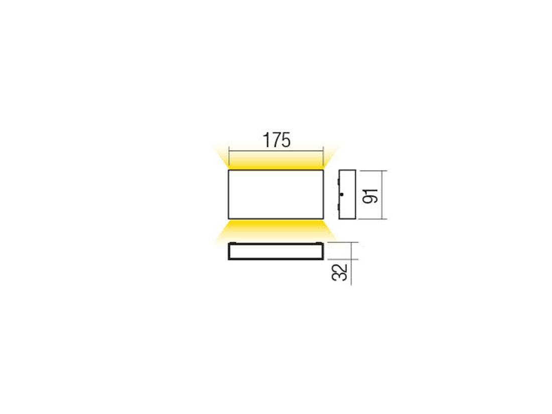 Nástěnné LED svítidlo Kamal matně bílé, 12W, 3000K, 17,5cm