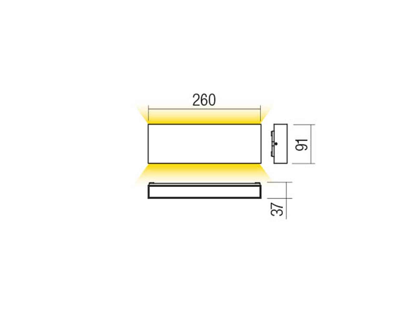 Nástěnné LED svítidlo Kamal matně bílé, 15W, 3000K, 26cm