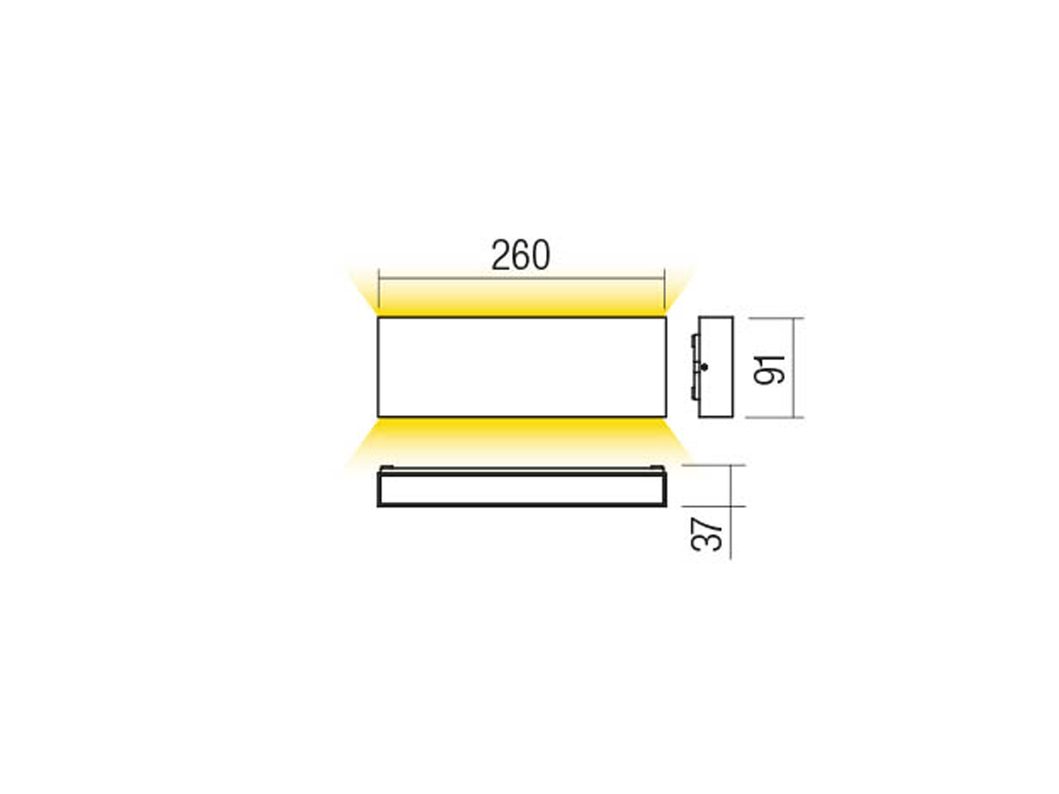 Nástěnné LED svítidlo Kamal matně bílé, 15W, 4000K, 26cm