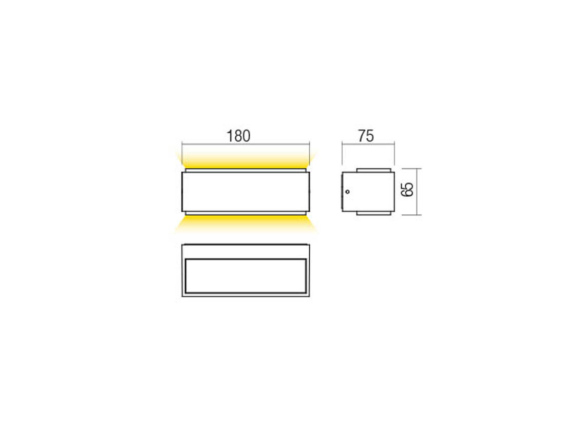 Nástěnné LED svítidlo Dash matně bílé, 7,7W, 3000K, 18cm