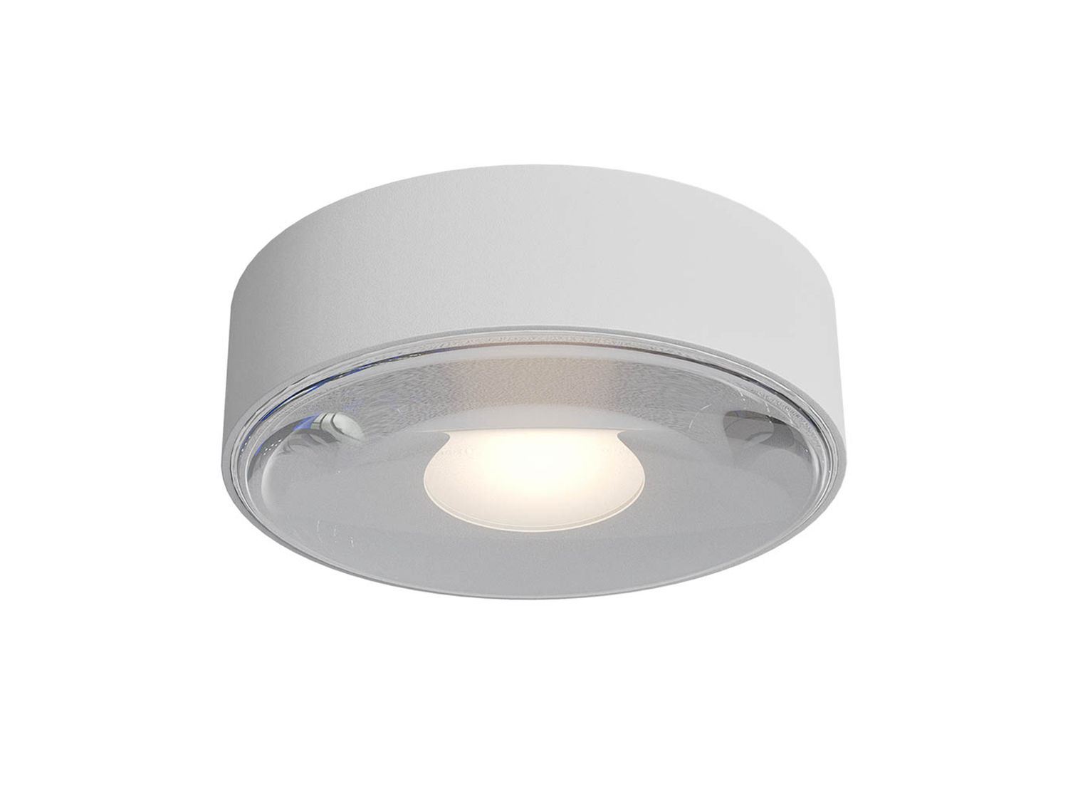 Stropní LED svítidlo Log matně bílé, 6W, 3000K, ø10,7cm