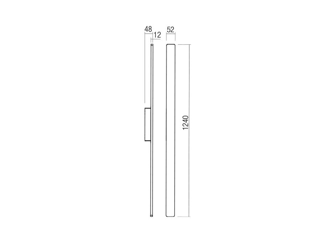 Nástěnné LED svítidlo Reflexa bílé, 20W, 3000K, 124cm