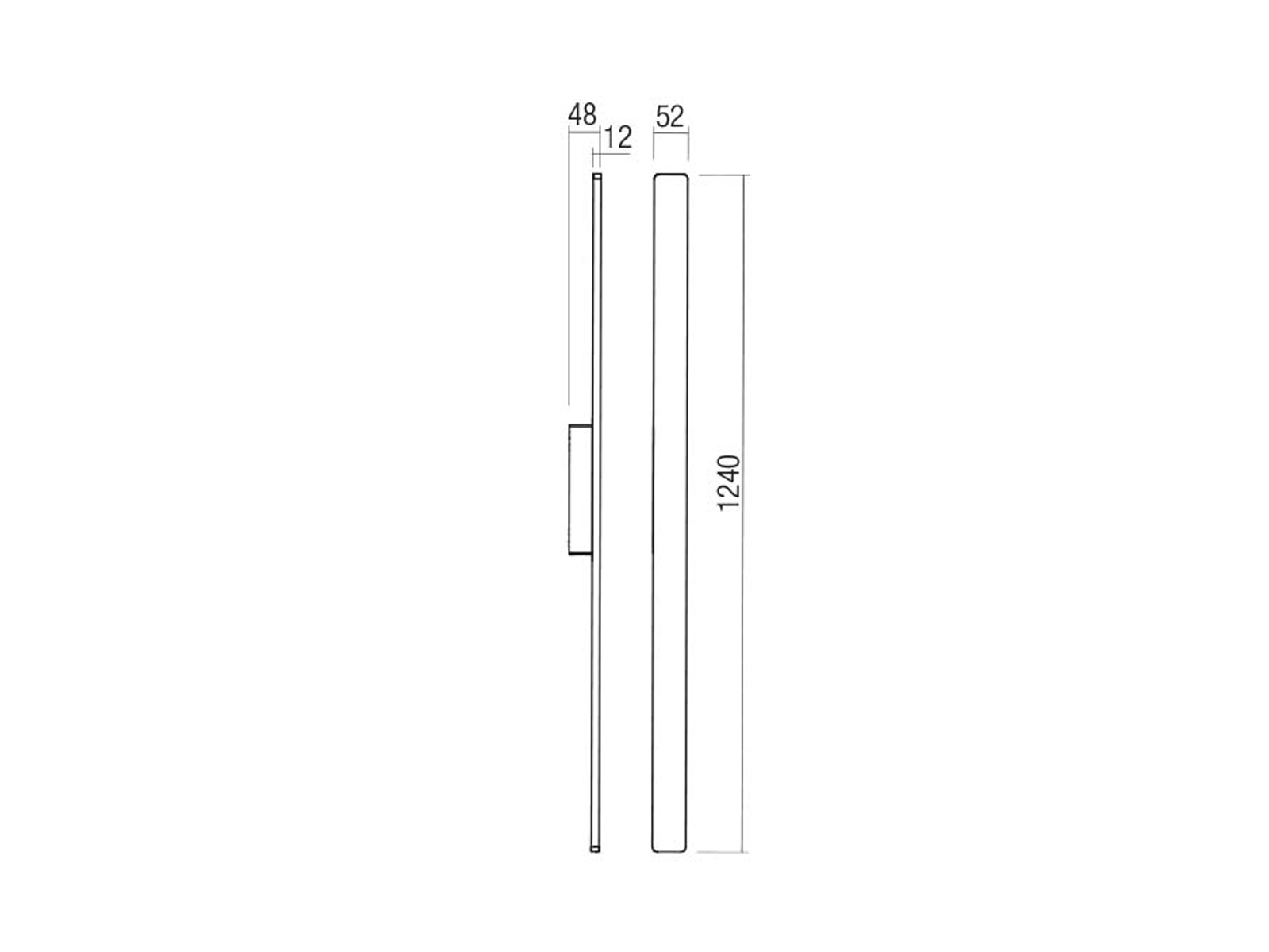 Nástěnné LED svítidlo Reflexa bílé, 20W, 3000K, 124cm