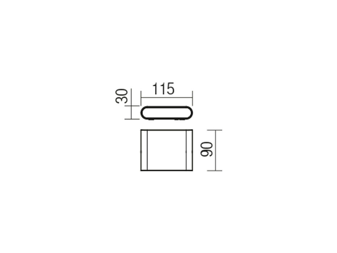 Nástěnné LED svítidlo Pocket tmavě šedé, 6,5W, 3000K, 11,5cm