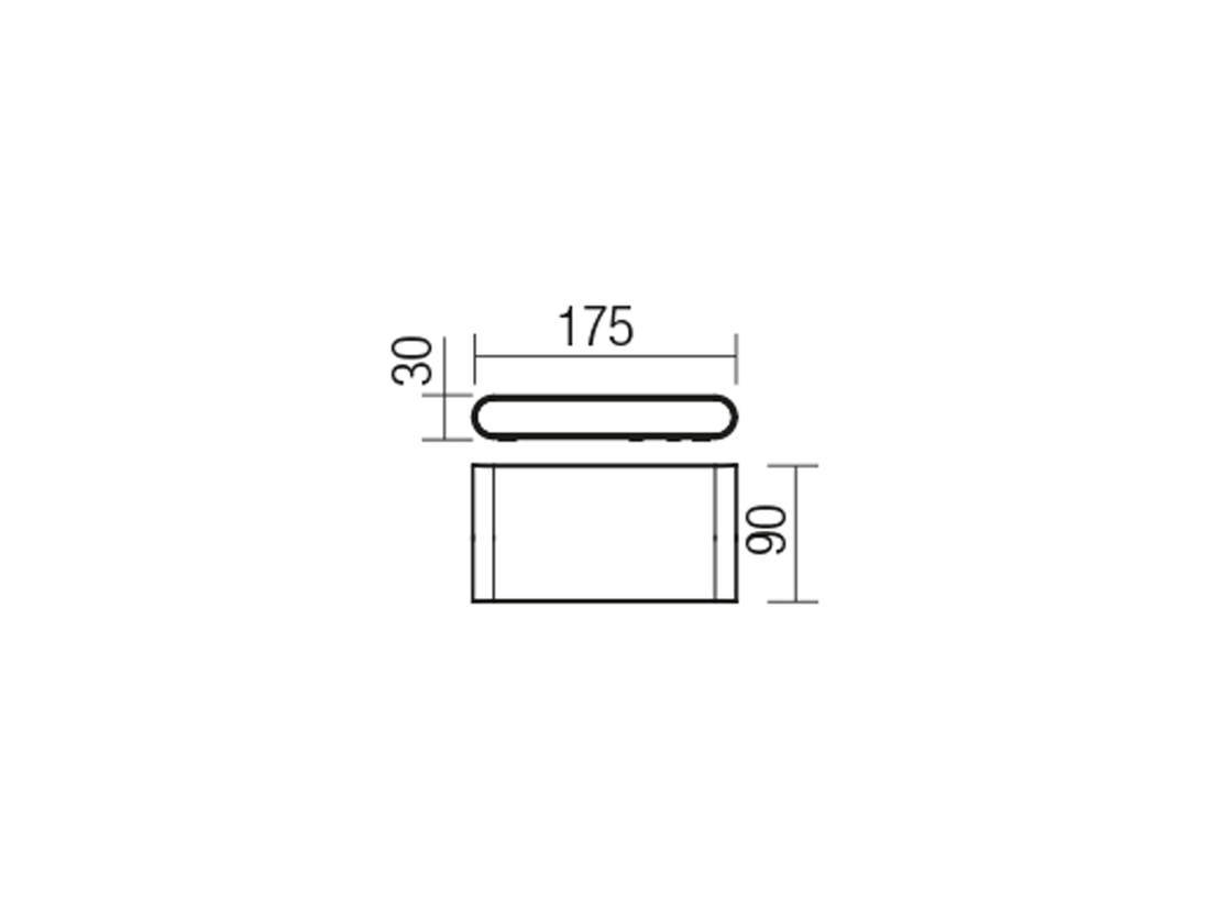 Nástěnné LED svítidlo Pocket tmavě šedé, 13W, 3000K, 17,5cm