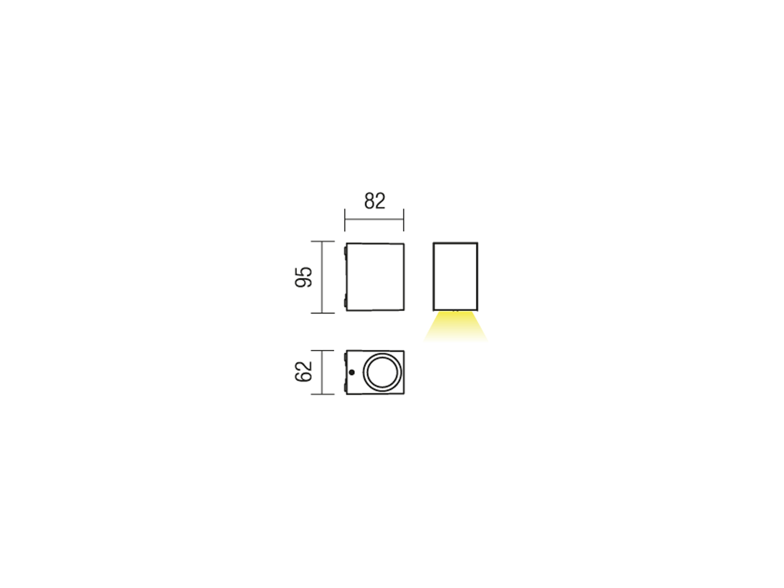 Nástěnné LED svítidlo Beam tmavě šedé, 7,7W, 2700/3000K, 9,5cm