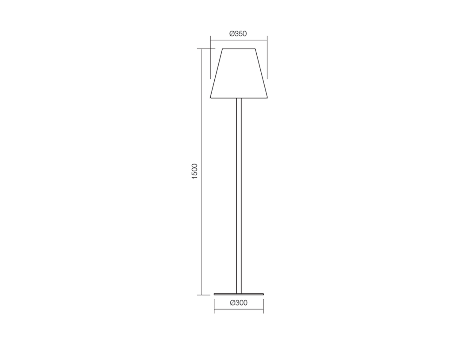 Stojací lampa Pino tmavošedá, 1xE27, 150cm