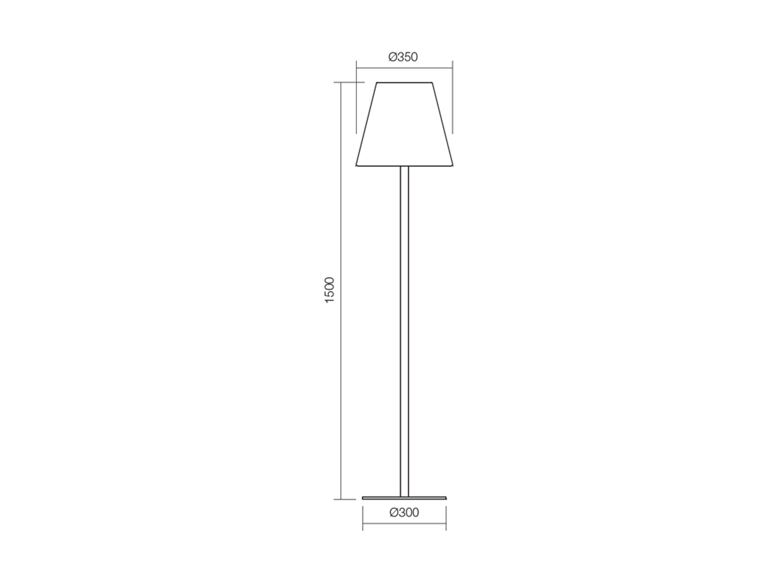 Stojací lampa Pino tmavošedá, 1xE27, 150cm