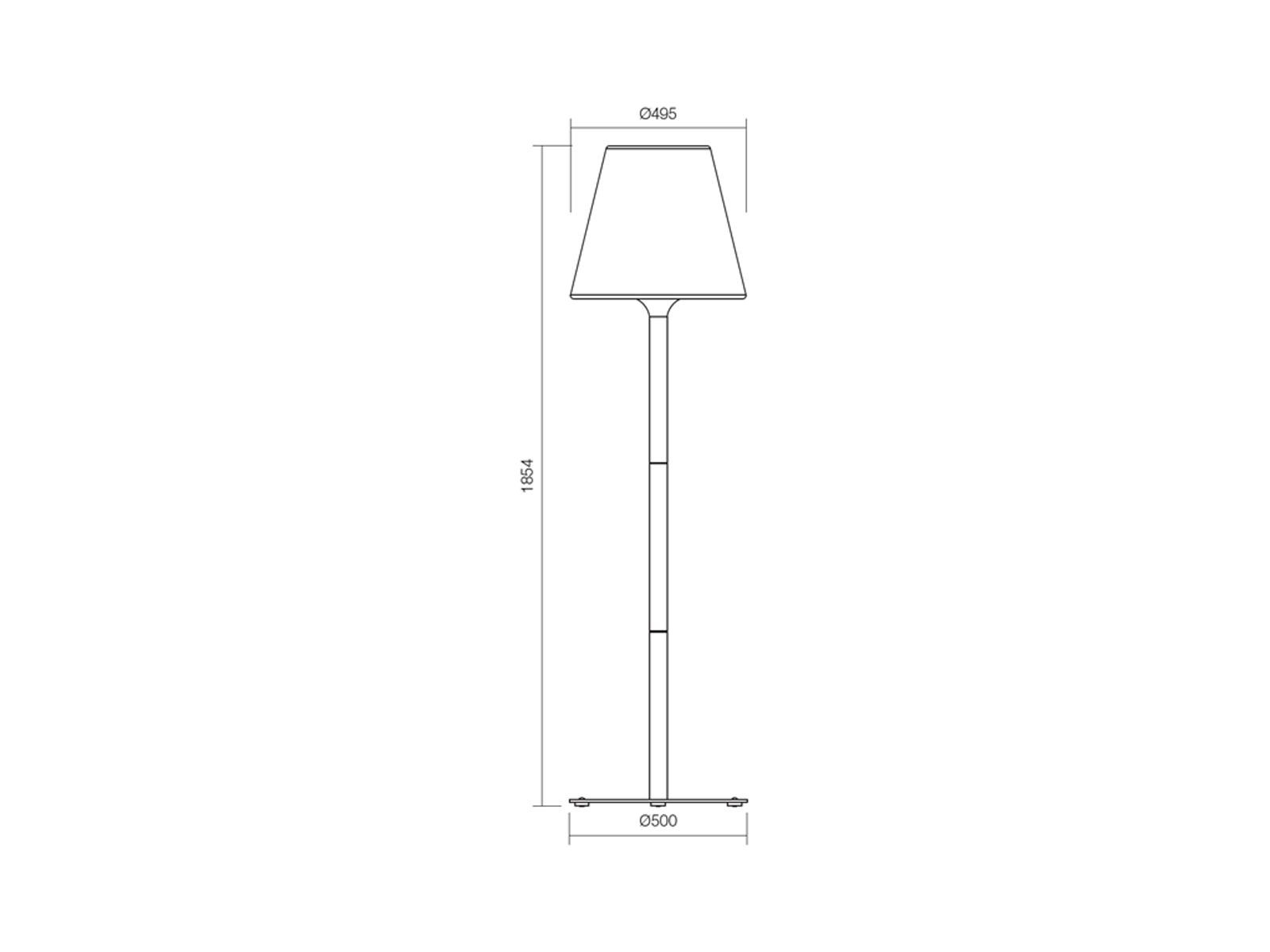 Stojací lampa Pino tmavošedá, 1xE27, 185cm