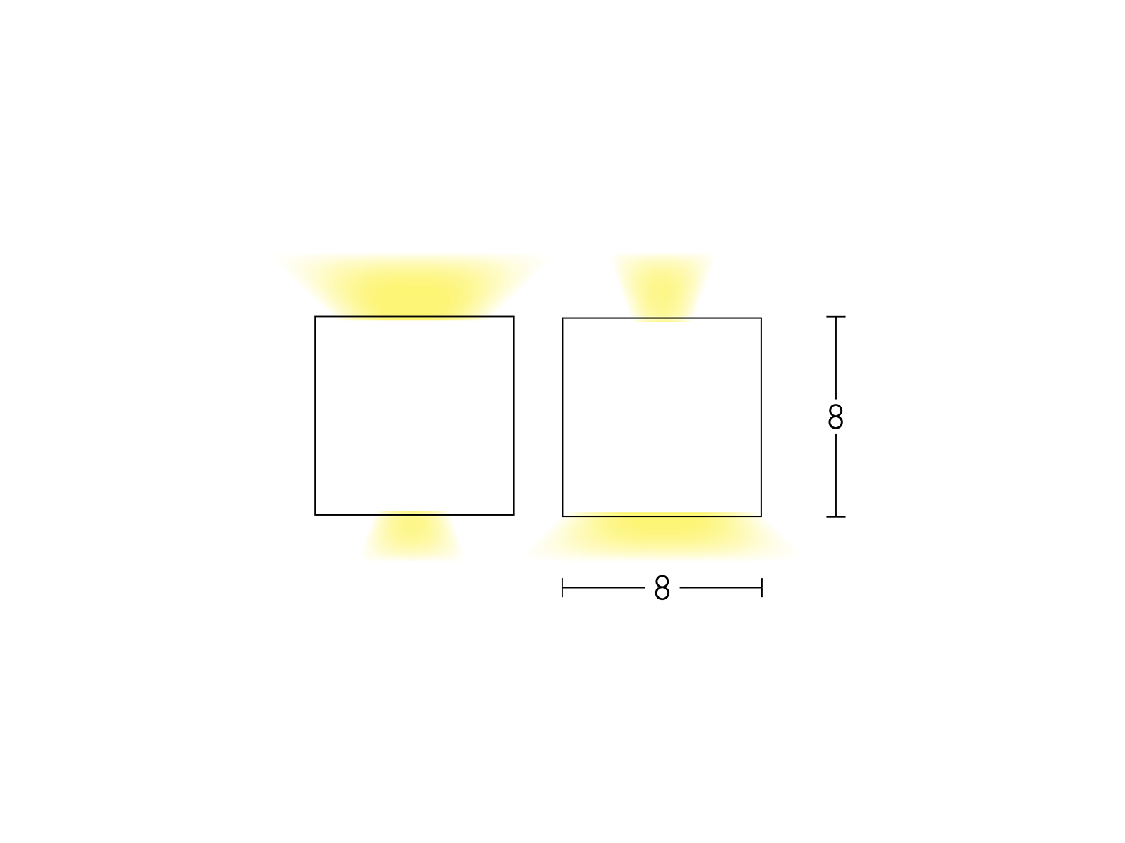 Nástěnné LED svítidlo grafit, 2x3W, 3000K, 8cm