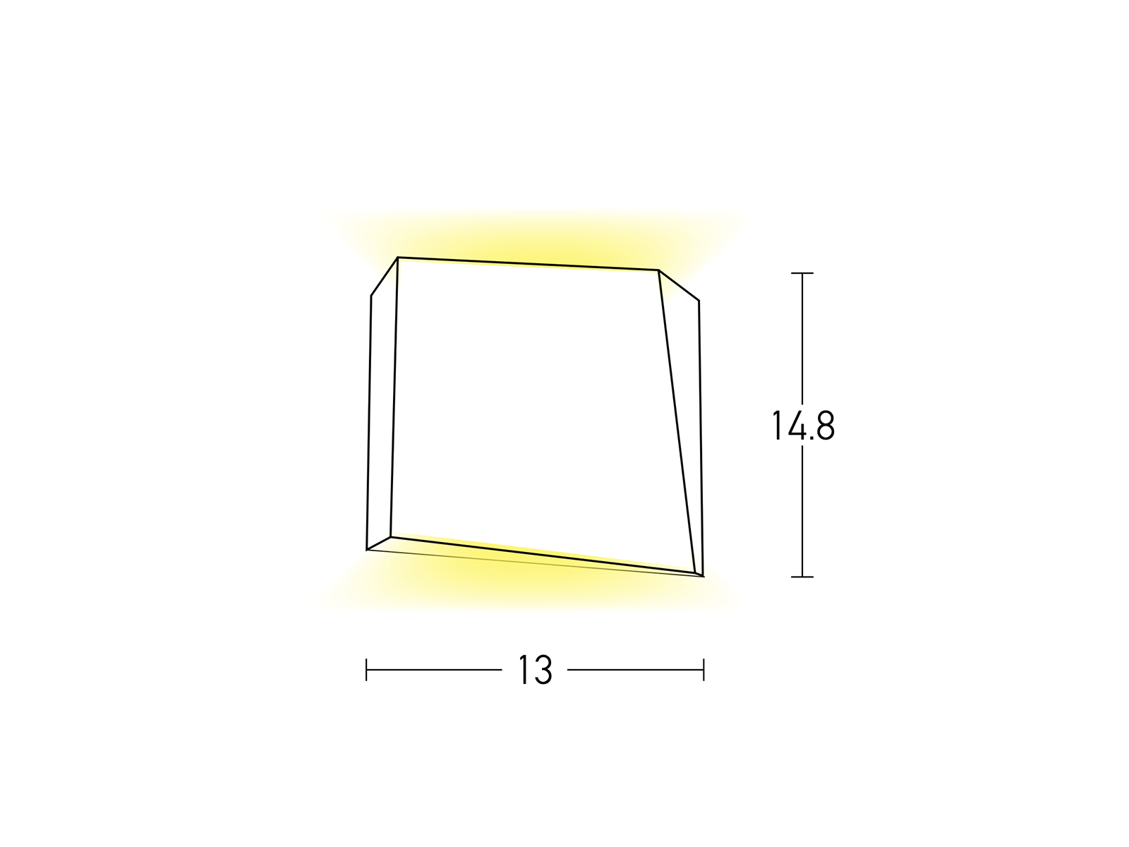 Nástěnné LED svítidlo grafit, 2x3W, 3000K, 15cm