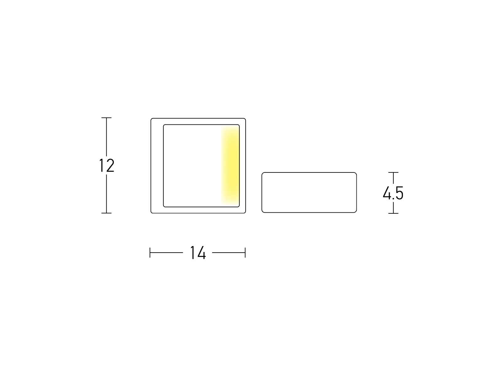 Nástěnné LED svítidlo grafit, 6W, 3000K, 14cm