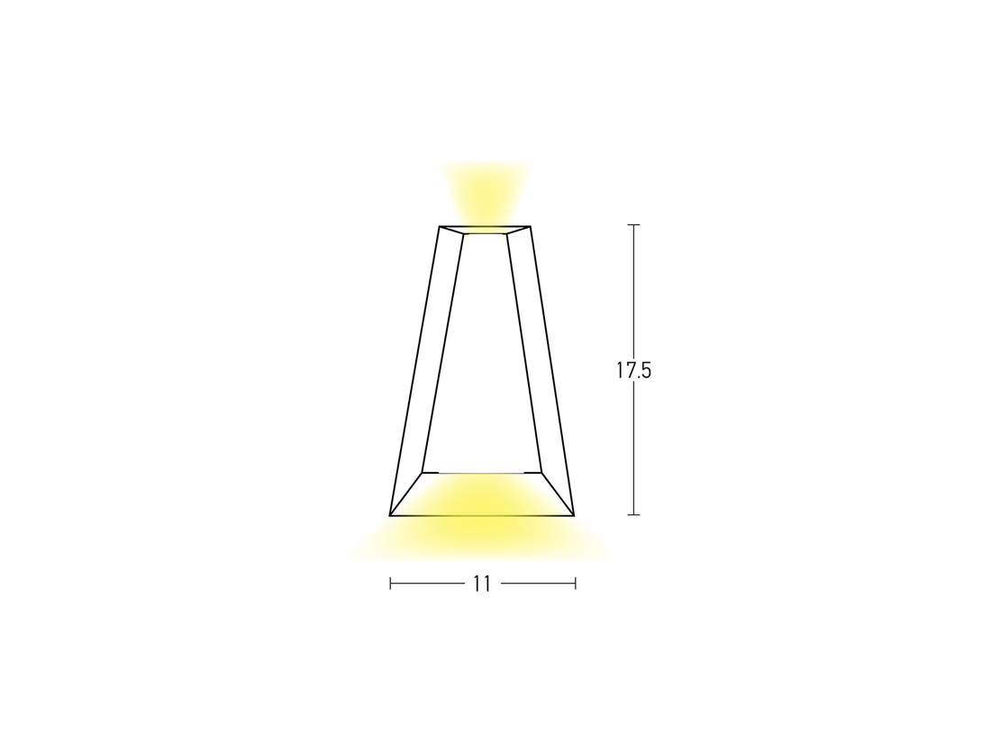 Nástěnné LED svítidlo grafit, 2x3W, 3000K, 17cm