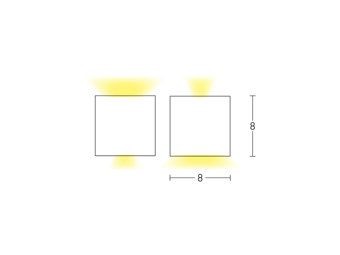 Nástěnné LED svítidlo bílé, 2x3W, 3000K, 8cm