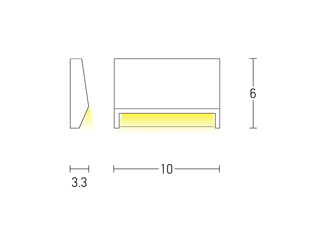 Nástěnné LED svítidlo grafit, 1,5W, 3000K, 10cm