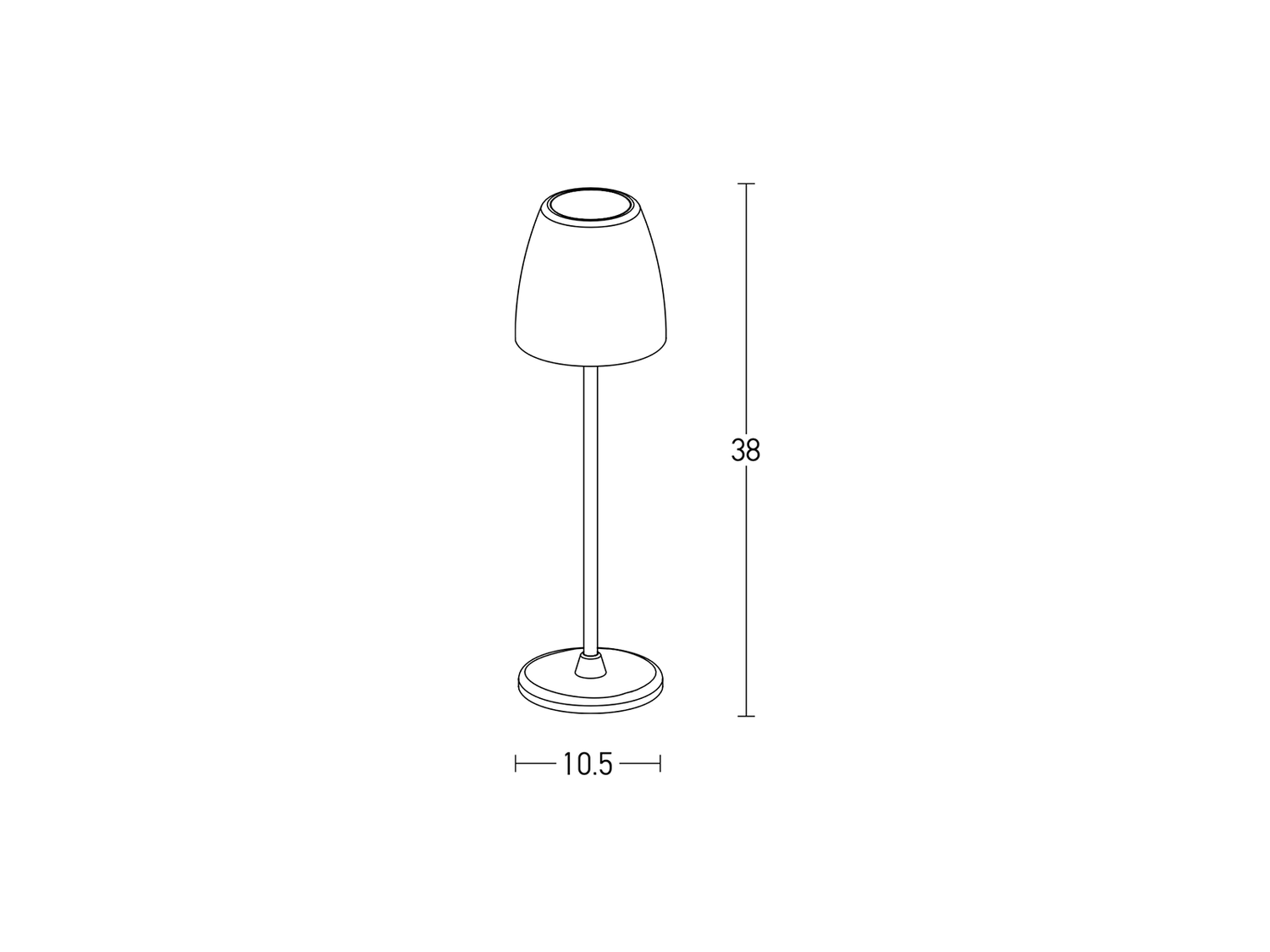 Stolní LED lampa pískově černá, 2W, 3000K, 38cm