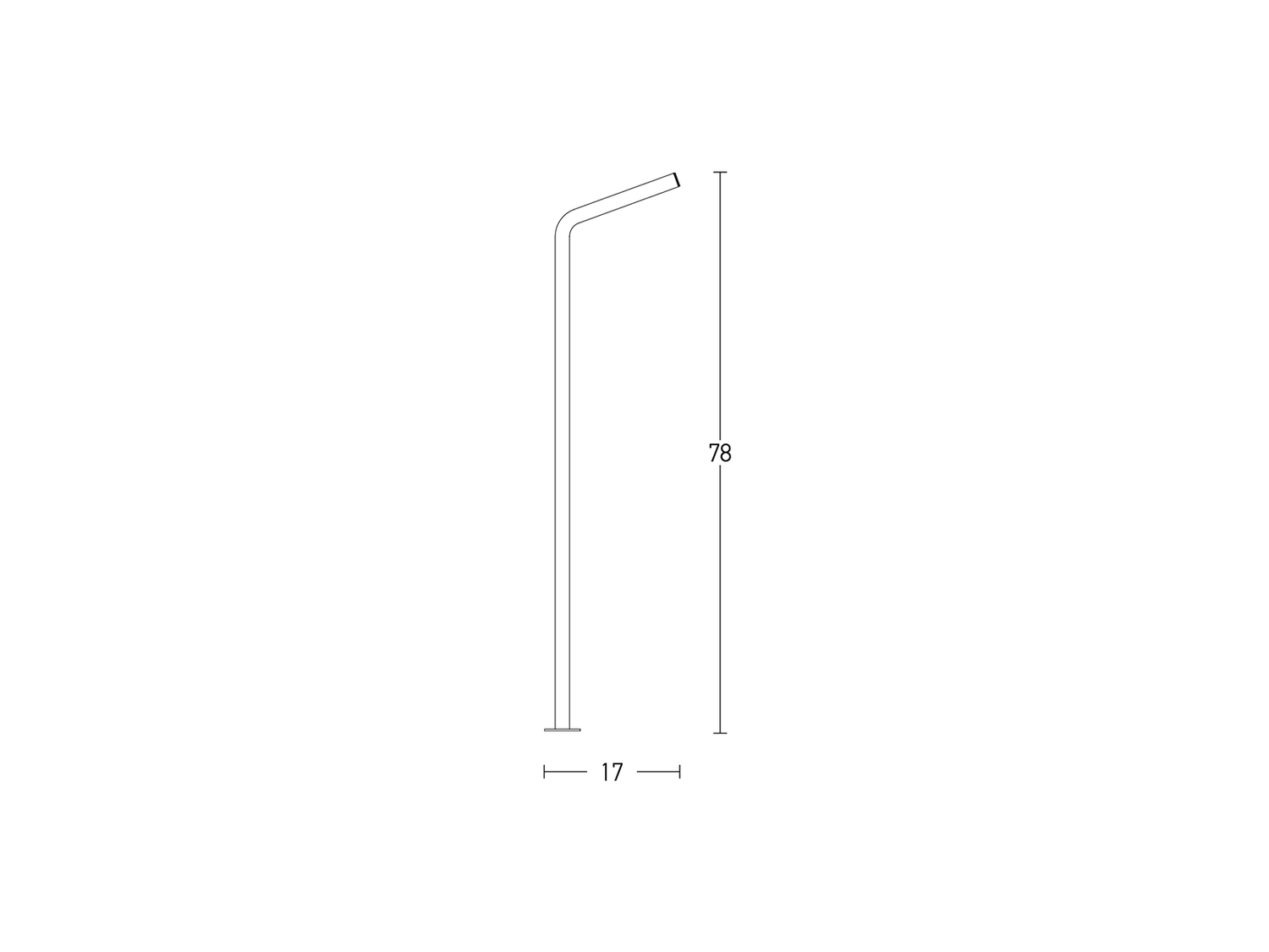 Stojací LED svítidlo grafit, 10W, 3000K, 78cm