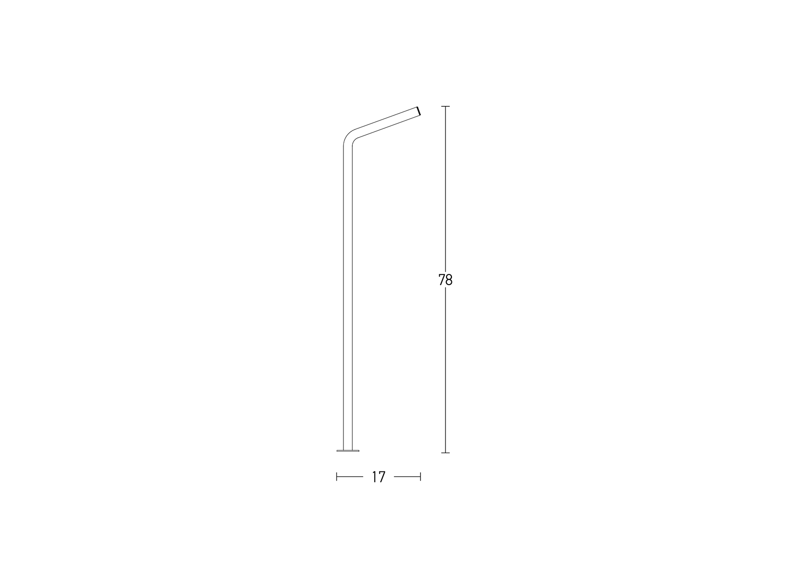 Stojací LED svítidlo grafit, 10W, 3000K, 78cm