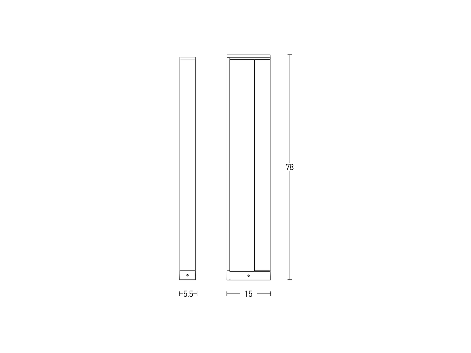 Stojací LED svítidlo grafit, 10W, 3000K, 78cm