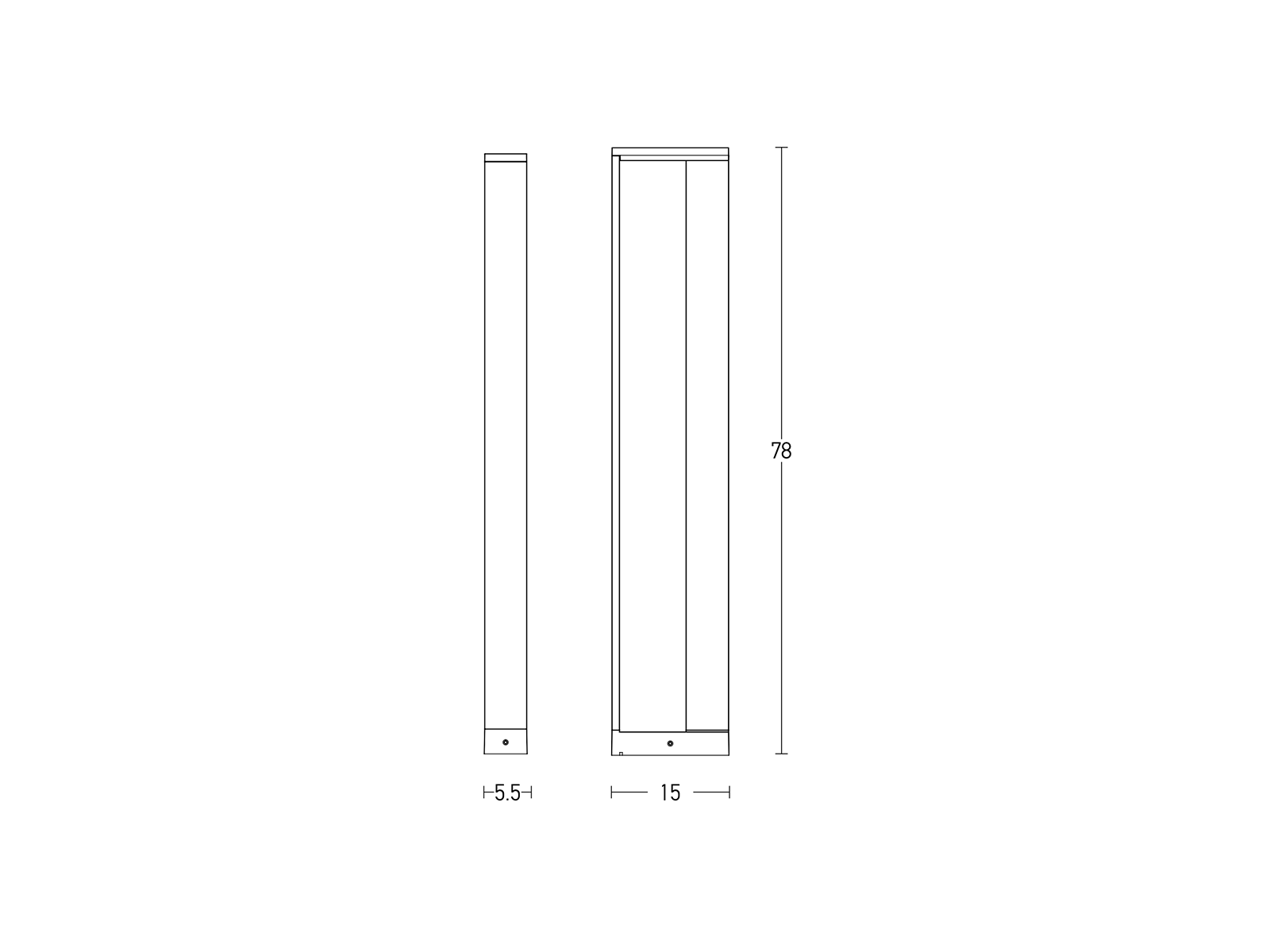 Stojací LED svítidlo grafit, 10W, 3000K, 78cm