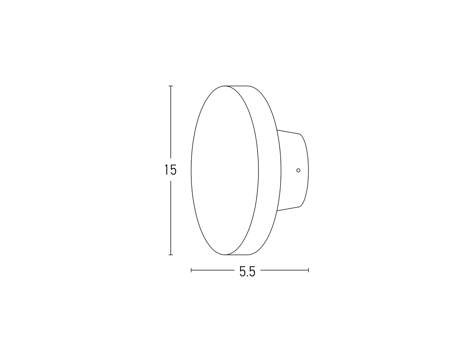 Nástěnné LED svítidlo grafit, 12W, 3000K, ø15cm