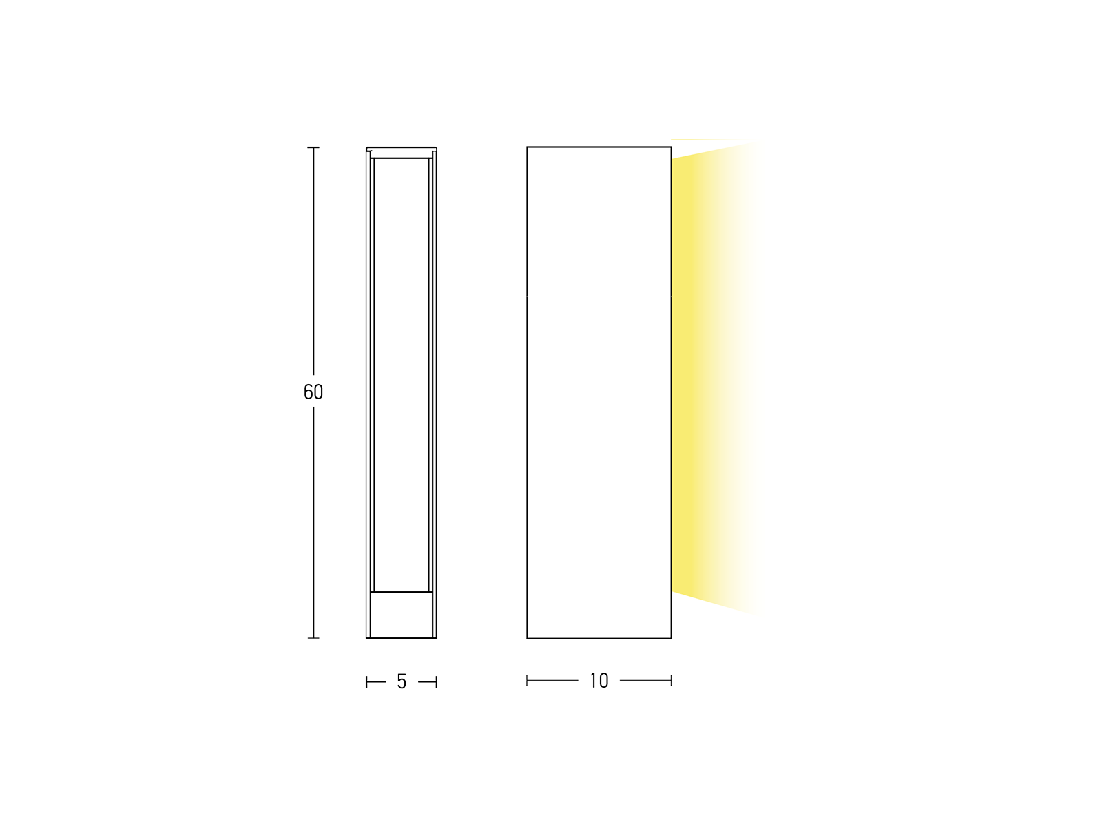 Stojací LED svítidlo grafit, 12W, 3000K, 60cm