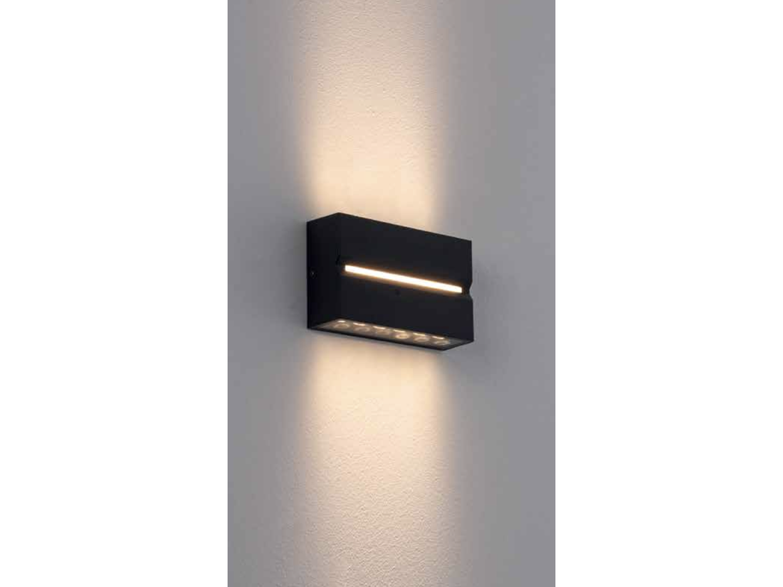 Nástěnné LED svítidlo grafit, 15W, 3000K, 18cm