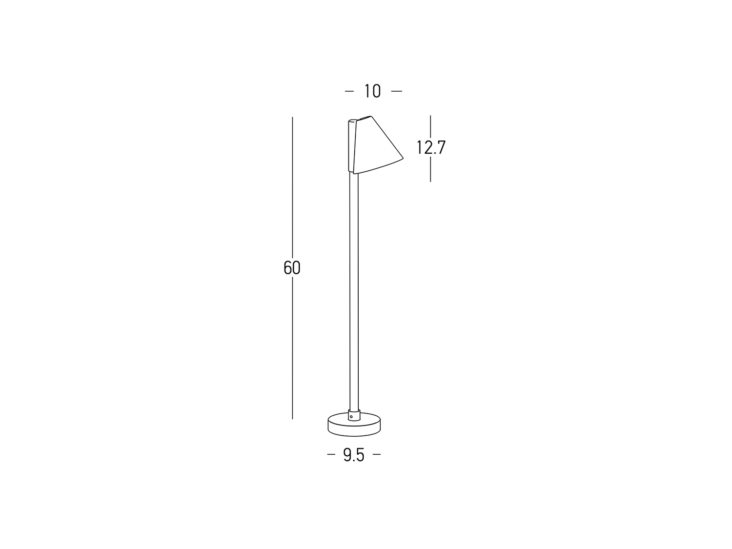 Zahradní bodové LED svítidlo se zápichem a základnou grafit, 6W, 3000K, 60cm