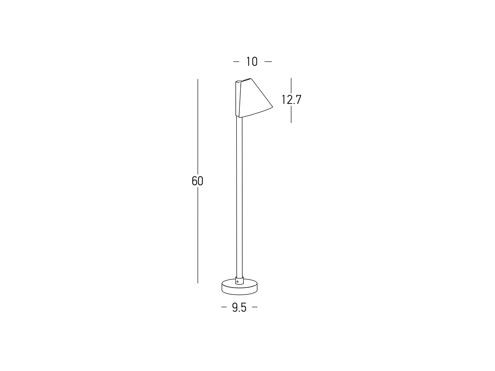 Zahradní bodové LED svítidlo se zápichem a základnou grafit, 6W, 3000K, 60cm