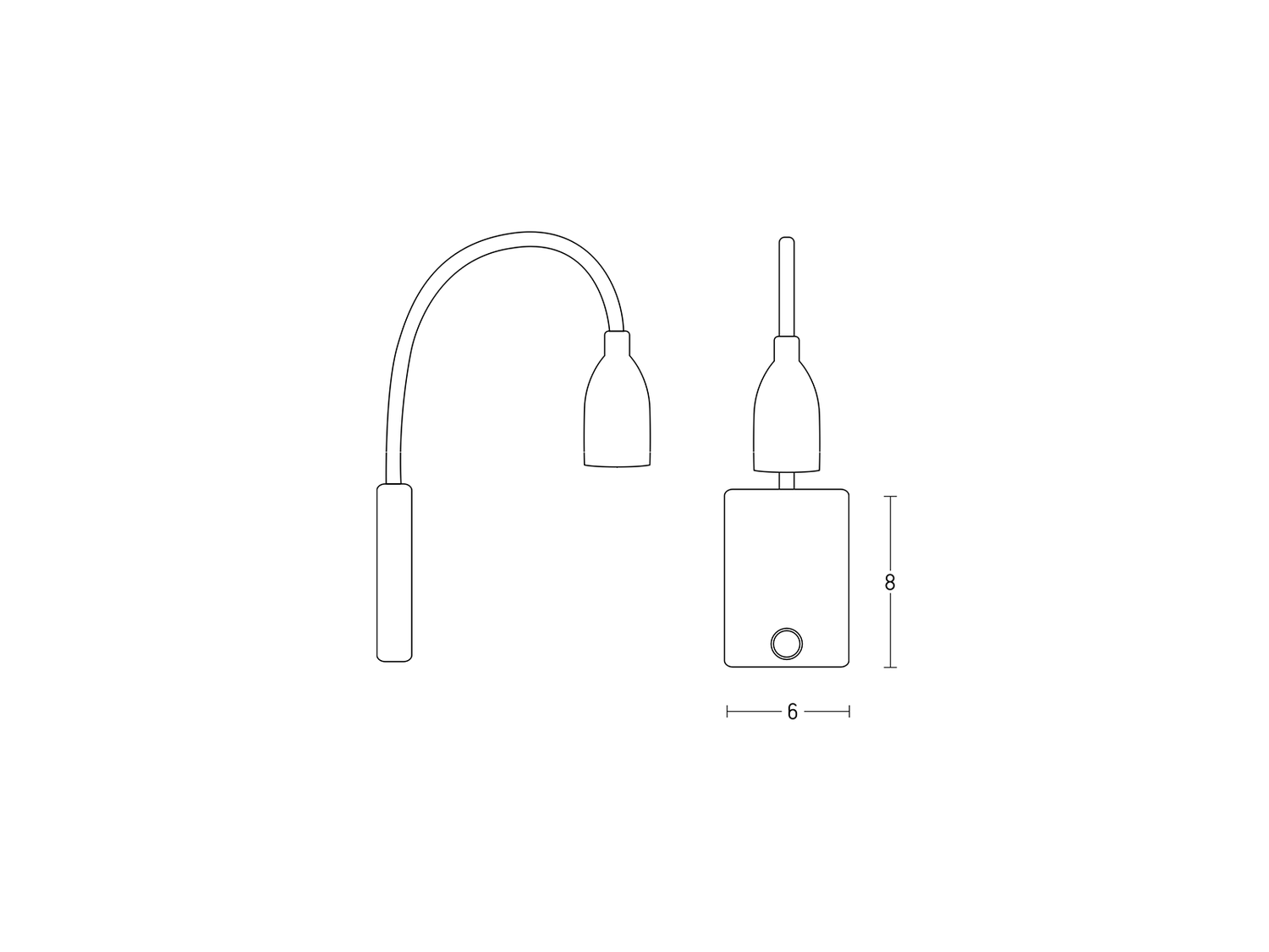 Nástěnné LED svítidlo matně bílé, 3W, 3000K, 20cm