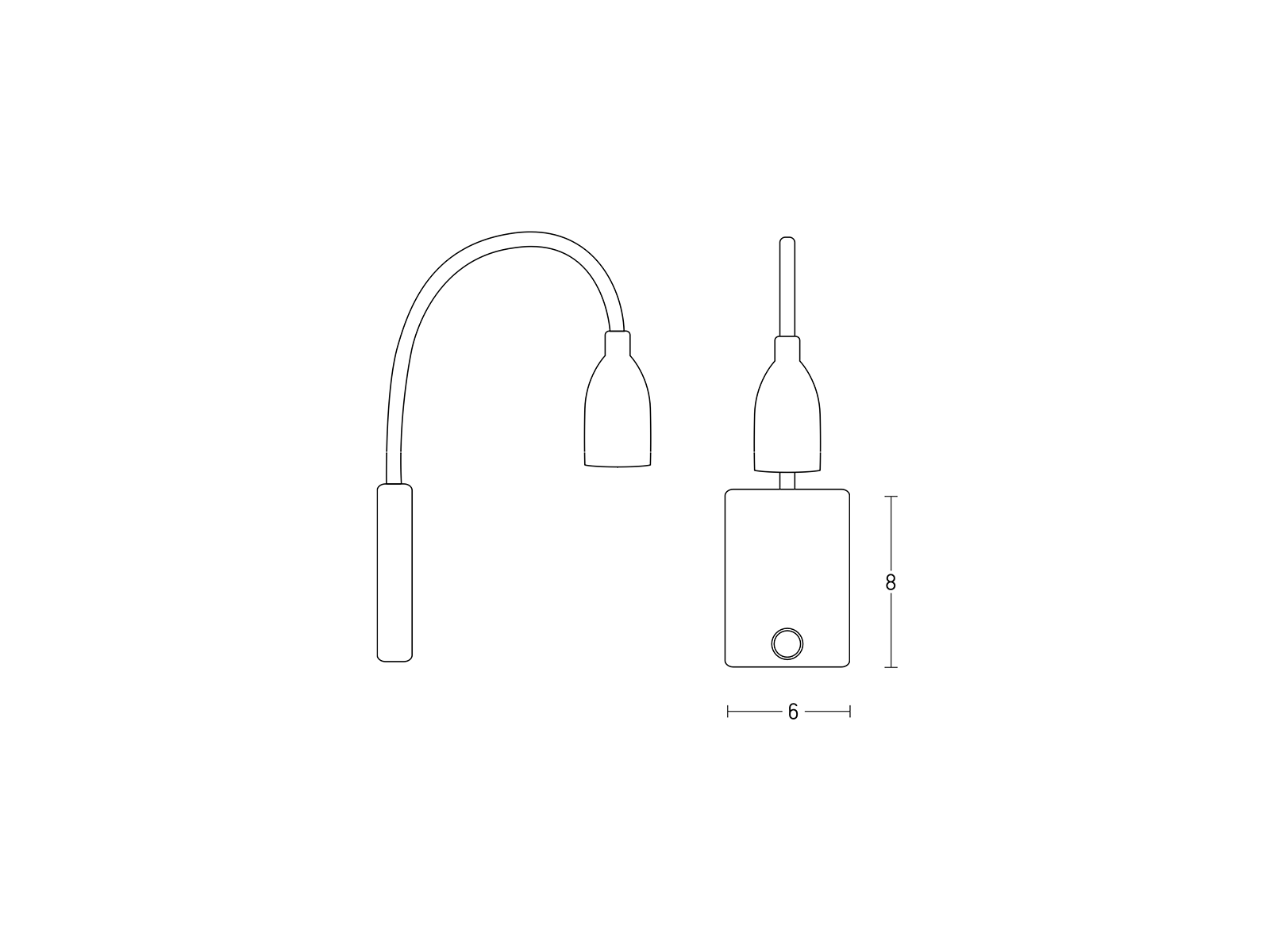 Nástěnné LED svítidlo matně bílé, 3W, 3000K, 20cm